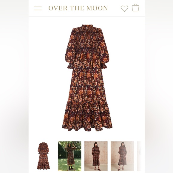 PINK CITY PRINTS TAN JAAL IZZY DRESS